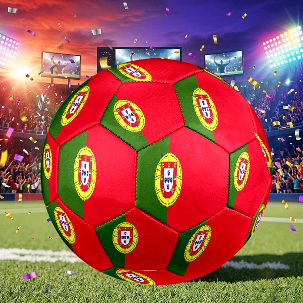 1pc 2026 Classic Flag Soccer Ball Size 5, Machine-stitched, Suitable for Practice Matches/tournament Training Sports, Lightweight and Durable. C7017