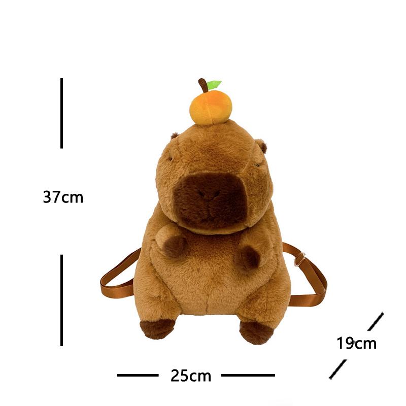 Plush Backpack Capybara Bag Cute Backpack Cartoon Doll Bag Children's Shoulder Crossbody Bag