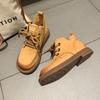 Autumn New Vintage Women's Spring British All-in-One Comfortable Round Toe Lace-Up Boots