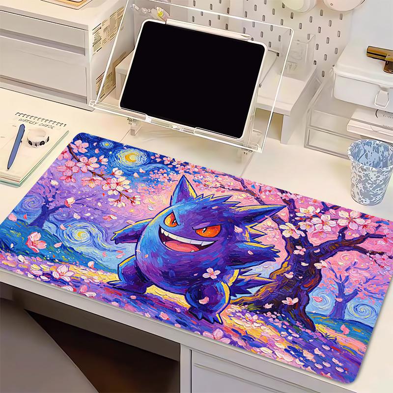 Popular Mouse Pad Pokemon Gengar HD Print Large Gaming Accessories Computer Desk Mat Speed Game Keyboard Pad Antislip Mouse Mat