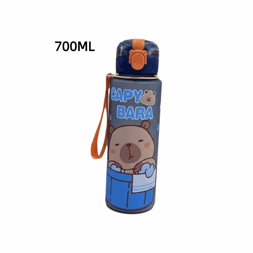 Large Capacity Leakproof Straw Cup Plastic Straw Sports Water Bottle  Portable синий