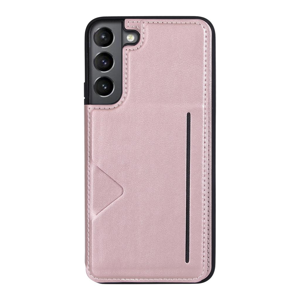 HANMAN Mika Series For Samsung Galaxy S23 PU Leather Coated TPU Protective Case Magnetic Card Slots Design Cell Phone Shell Cover