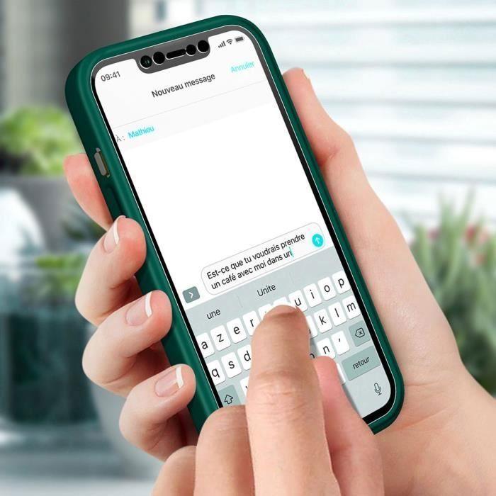 Coque de Protection Intégrale pour iPhone 14 - PROSHOP - Bordure Vert Nuit Renforcée