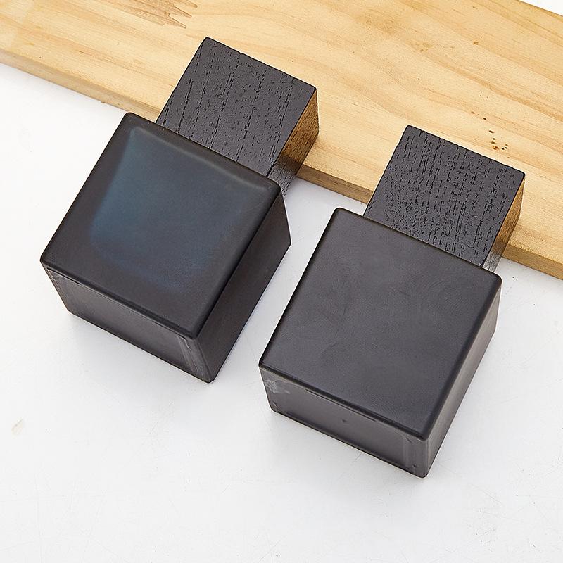 Square Frosted Thick Bottom Glass Perfume Bottle with Bayonet Press Dispenser, Portable Sample Size for Men's Fragrance.