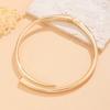 New Punk Water Drop Torques Choker Necklace Open Cuff Bangle for Women Wed Bridal Adjustable Rings Party Grunge Jewelry Set