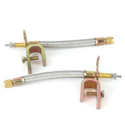 2 Pezzi Adattatore Prolunga Stelo Valvola Pneumatico Tubo Flessibile Trecciato in Acciaio Inossidabile Auto Universale 150mm