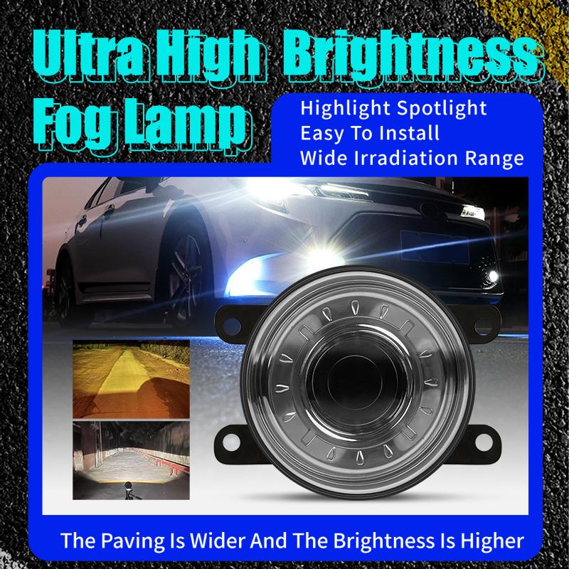 LED Fog Light 3 inch LED Lens White Yellow Light 30W Fog Lamp Assembly for Honda Nissan Porsche 33900-T0A-A01 H451SAJ100