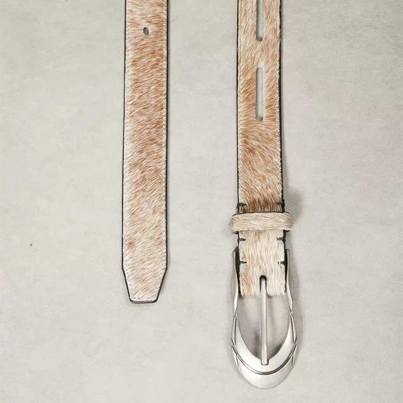 

Leopard Print Belt, Personalized Trendy Horse Hair, Cowhide Wide Belt, Suede Pin Buckle, Belt, Belt, Mane. 100Cm (need to be customized)