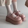 Spring and summer 2025 new fashion casual bow one-word buckle muffin thick bottom half bag head cool slippers female versatile
