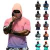 Herren Sommer Camouflage Farbverlauf Trocknendes Kurzarm-T-Shirt, Sonnenschutzkleidung, Angeln, Fitness, Sport, Kapuzen-Kurzarmshirt