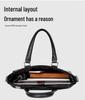 Men's Wear-Resistant Leather Laptop Briefcase - Large Capacity Crossbody/Shoulder Bag