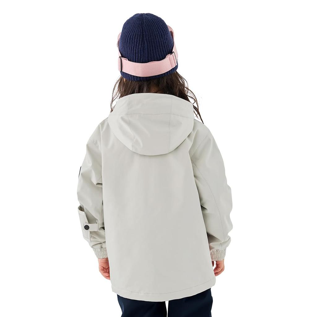 Acrais Ski and Snowboard Jacket for and Kids' Girls, Windproof, Waterproof, Breathable, Warm, Al-sw25096-w140crwt-pk