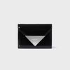 LACQUER TRIANGLE WALLET - MATT BLACK