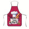 Șorț Little Miss Chef pentru Copii, Bavetă Roz de Bucătar cu Căciulă de Bucătar și Sucitor, Îmbrăcăminte Drăguță de Bucătărie cu Tematică de Cofetărie, Mărimi Multiple