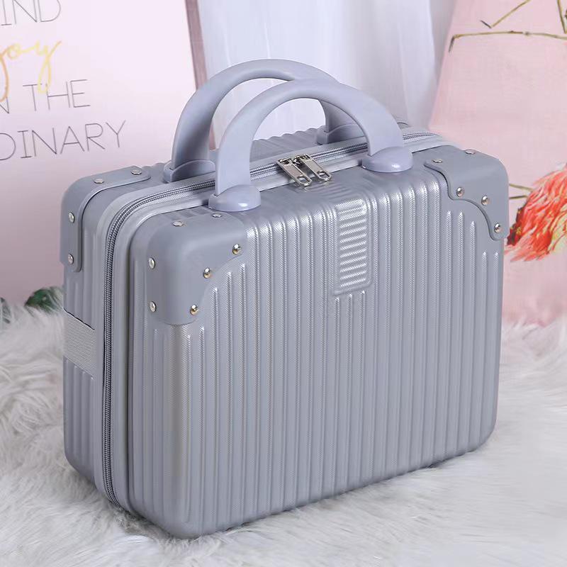 14" Retro Makeup Case - Mini Suitcase Handbag Storage Bag for Travel