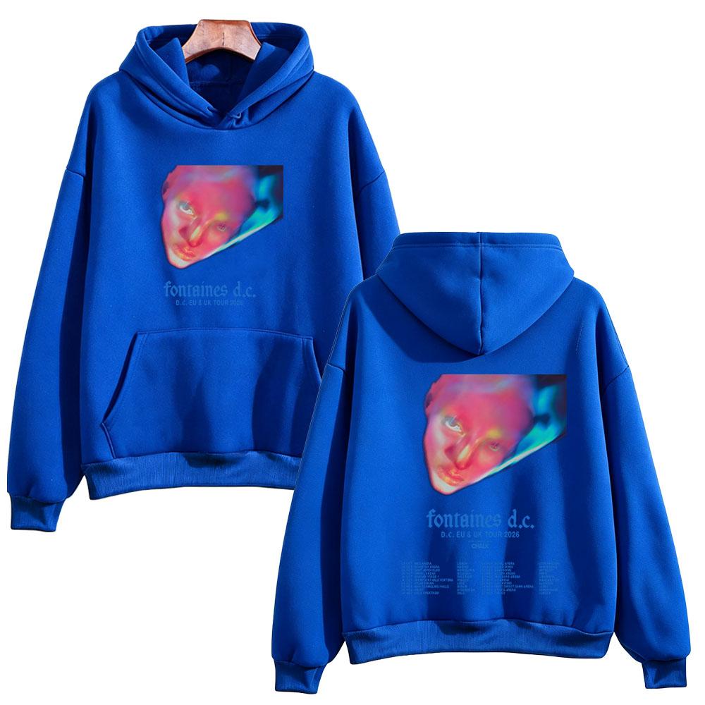 Fontaines D.C. Tour 2026 Hoodies Unisex with Hooded Long Sleeve Sweatshirt Rock Oversized Fan Streetwear Fashion Loose Pullovers