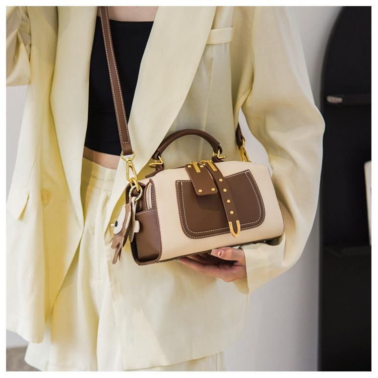 New Fashion Light Luxury Women's Handbags Contrasting Color Commuter Ladies Pillow Bag Casual Simple Shoulder Oblique Span Bags for Wife Birthday Gift