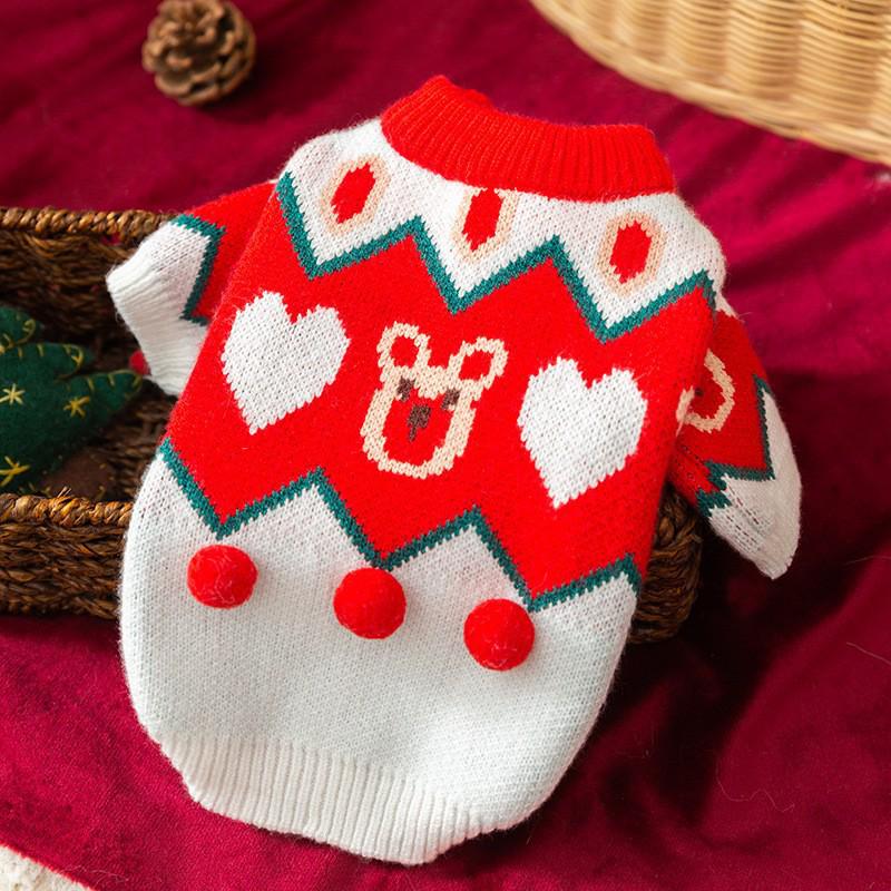 Cozy Striped Faux Mink Sweater for Small/Medium Dogs & Cats - Autumn/Winter Pet Apparel