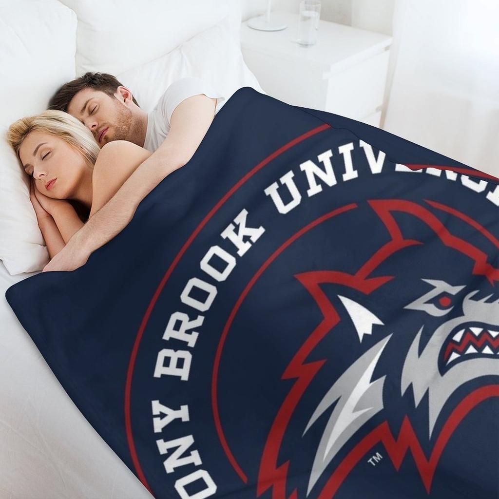 Stony Brook - Circle Throw Blanket Plush Decorative Beds Quilt funny gift Blankets