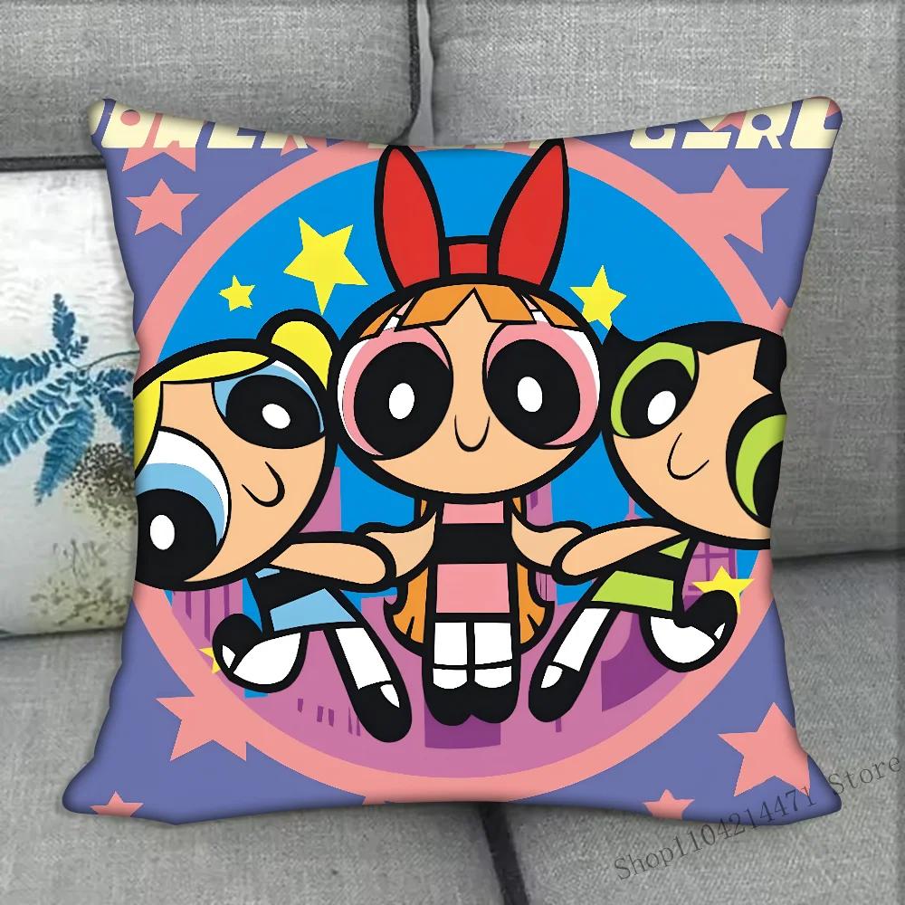 1Pc Classic Cartoon T-The Powerpuff Girls Pillow Bedroom Sofa Leisure Comfort Cushion Car Living Room Home Decoration