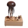 Wooden Mechanical Jellyfish Decorative Sculpture Handcrafted Stress Relief Gift Home Office Desk