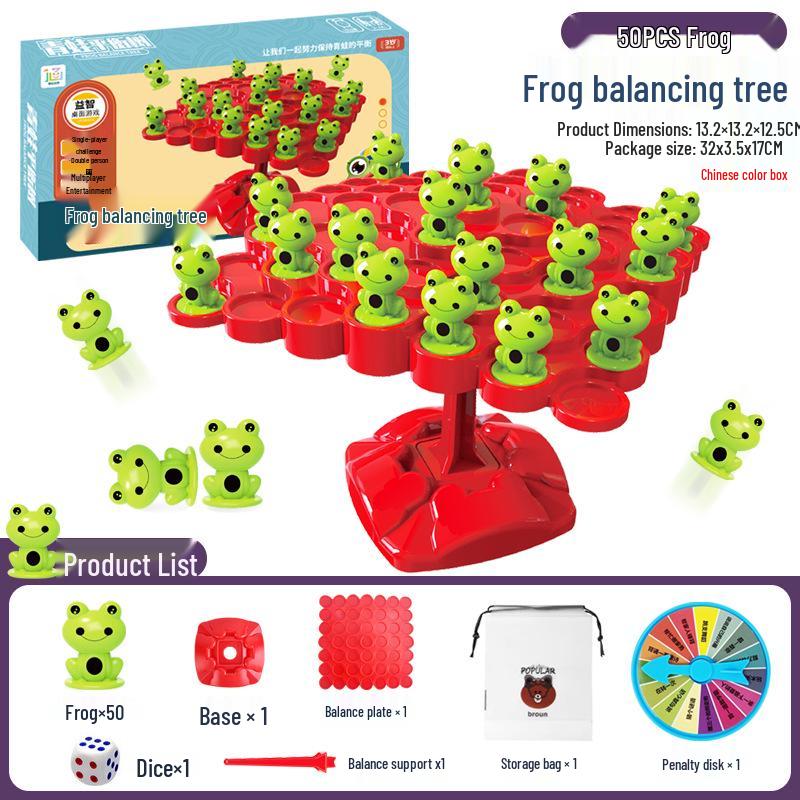 Penguin Icebreaker Balancing Tree Board Game with Face-Changing Rubik's Cube and Hidden Building Blocks - Free Shipping