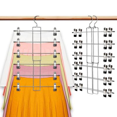 Multifunctional Houesehold Multi Layer Pants Hanger Non Slip Space Saving Skirts Jeans Scarf Hangers Storage Closet Organizers