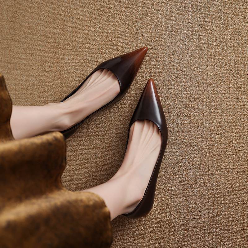 

Krazing Pot Кожа коровы Острый носок Размер 42 Клинья Низкий каблук Слипоны Клинья Вечеринка Сексуальные Осенние Туфли-лодочки 42 коричневый