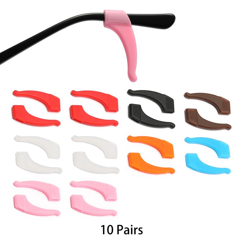 KAMMPT 5/10 Pairs Per Set Glasses Ear Hook New Multi-color Silicone Non-Slip Eyewear Ear Grips Soft Eyelasses Leg Fixing Hooks