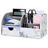 PU Leather Desk Organizer Pencil Holder Office Supplies Caddy Stationery Holder for Home School and Office Supplies