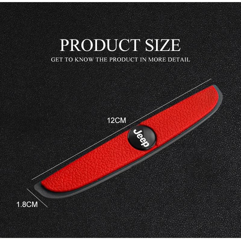 4Pcs Car Door Rearview Mirror Anti-Scratch Rubber Bumper Strip for Jeep Renegade Wrangler JK JL Grand Cherokee Auto Accessories ALP1