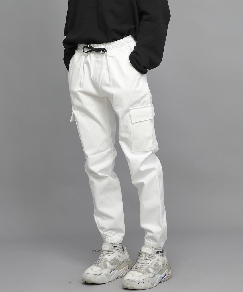 Seinteukeulu Retroline Cargo Jogger Pants Rl-311Cj White