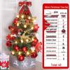 Desktop Non-Shedding Gold & Red Mini Christmas Tree Ornament Set