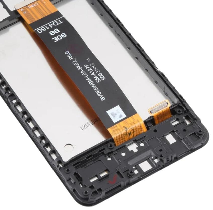 Original Samsung Galaxy A12 Nacho SM-A127 LCD Display Black Frame