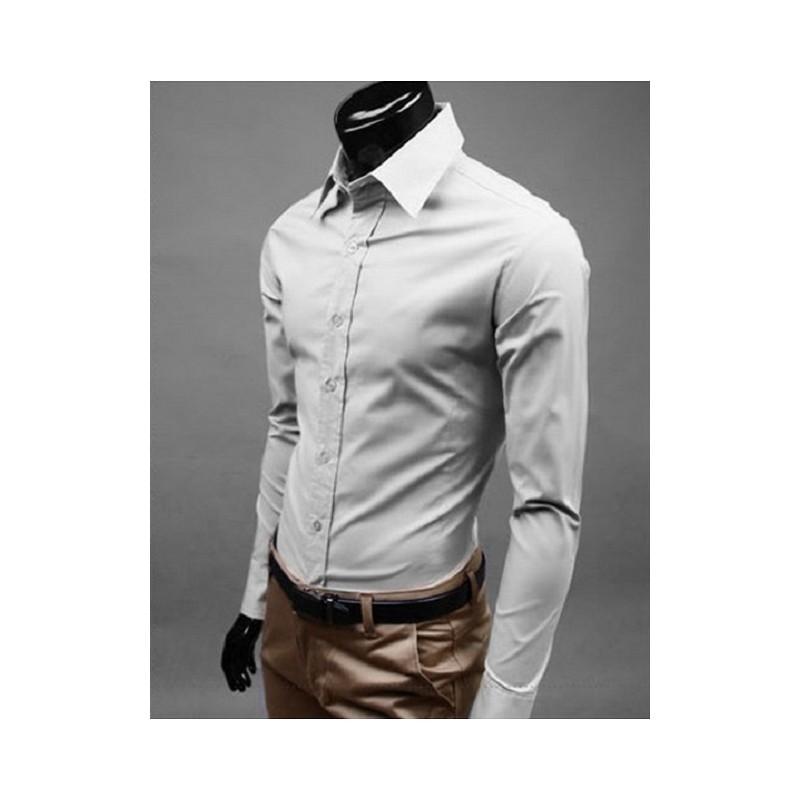 Classic Mens Dress Shirt With Wrinklefree Cotton Blend For Business And Casual Wear