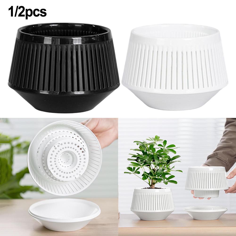 Decorative Cachepot For Orchids Cachepot Airflow Flower Pot 360 Ventilation Holes Dual-Layer Design Enhanced Air Circulation