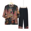 Mid-Aged Women's Summer Seven-Sleeve Outfit Set