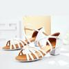 Fashion Thick-Heeled Satin Latin Dance Shoes