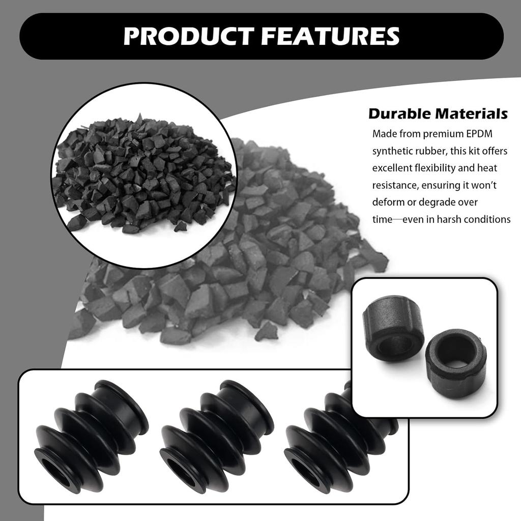 4PCS Brake Caliper Pin Bushing Kit,Rubber Brakes Calipers Slide P Bushing for Sealing,Durable Caliper Pin Boots Car Accessories Compatible with