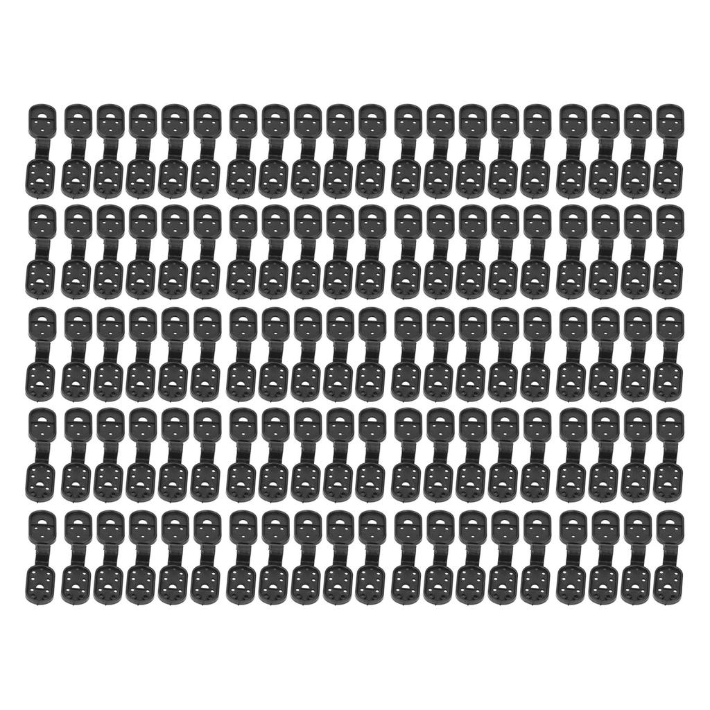 100pcs Shade Cloth Clips Black Oval ABS Easy to Use Sunshade Net Fixing Clips for Bird Netting