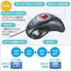 Sanwa Direct Ring DPI 1 Lying-Down Mouse, Mouse, Trackball, Ambidextrous, 1.9m Cable, Switchable, pc, 400-MA083