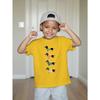 European Size Boys Round-neck Short-sleeved T-shirt with Four Dachshund Pattern Prints