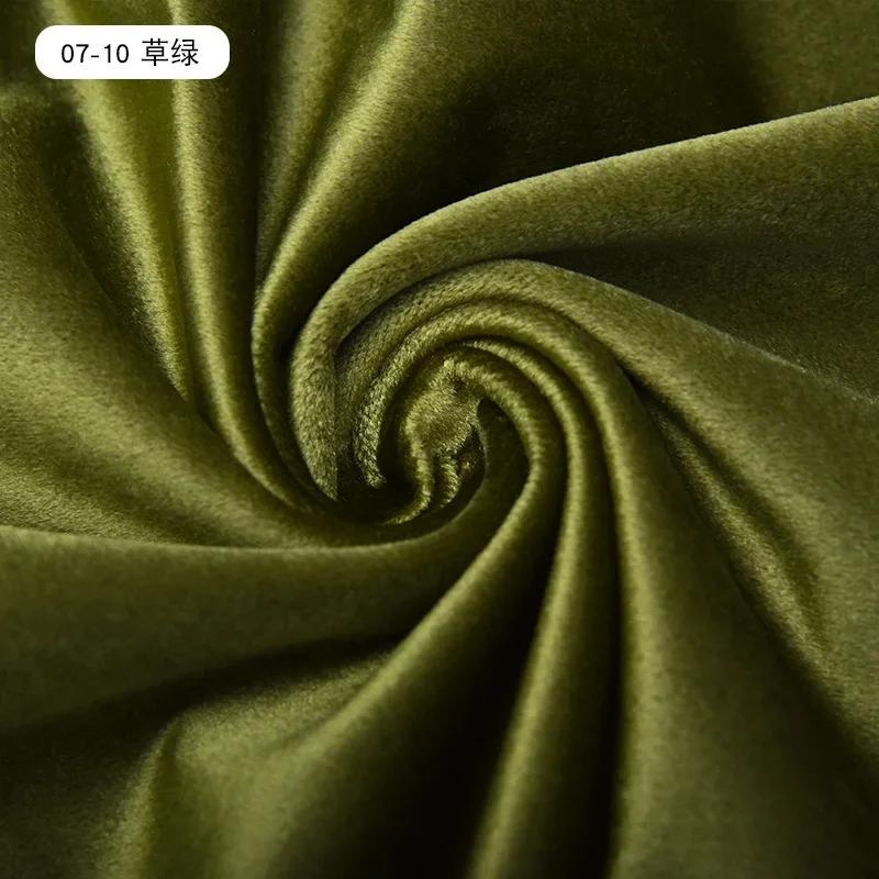 High Quality Thickend Velvet Fabric Soft By The Meter for Sofa Covers Pillowcases Curtain Sewing Velour Cloth Anti-wrinkle Blue