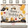 One party banner a photo prop for a building-themed birthday backdrop decoration polyester banner decoration.