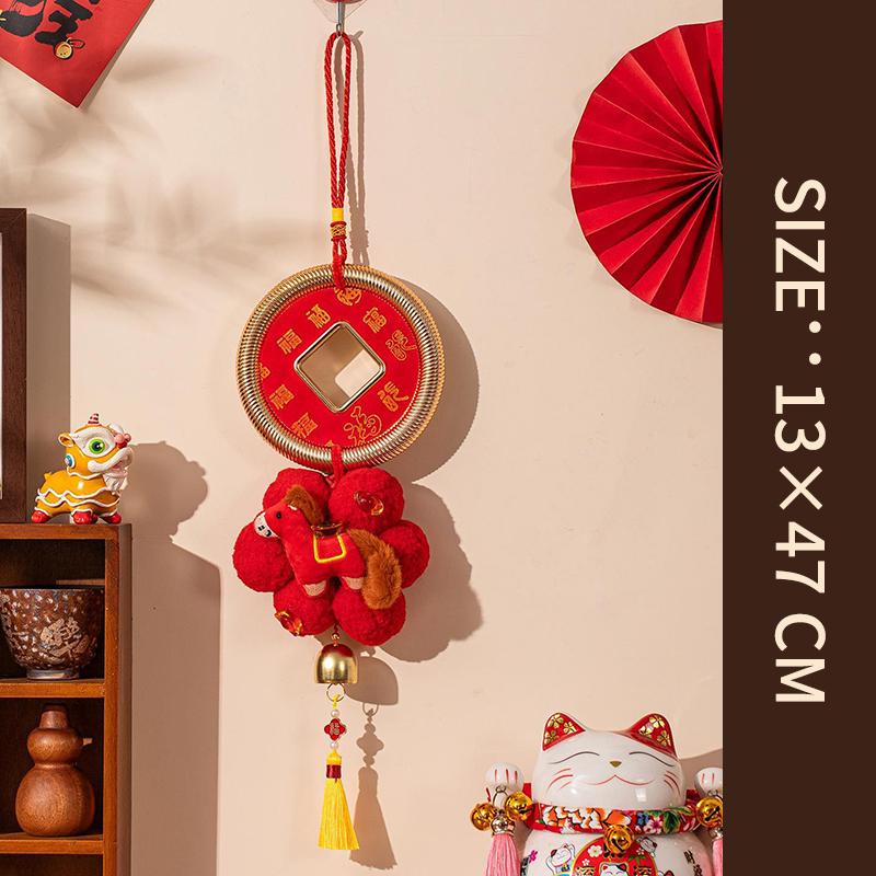 Year of Horse Hanging Ornament with Tassel Chinese New Year 2026 Door Hanging Ornaments Spring Festival Party Pendant