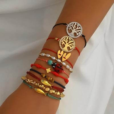 Ladies Bracelet, Geometric Multi-element Design Woven Bracelet, Versatile High-end Jewelry for Women