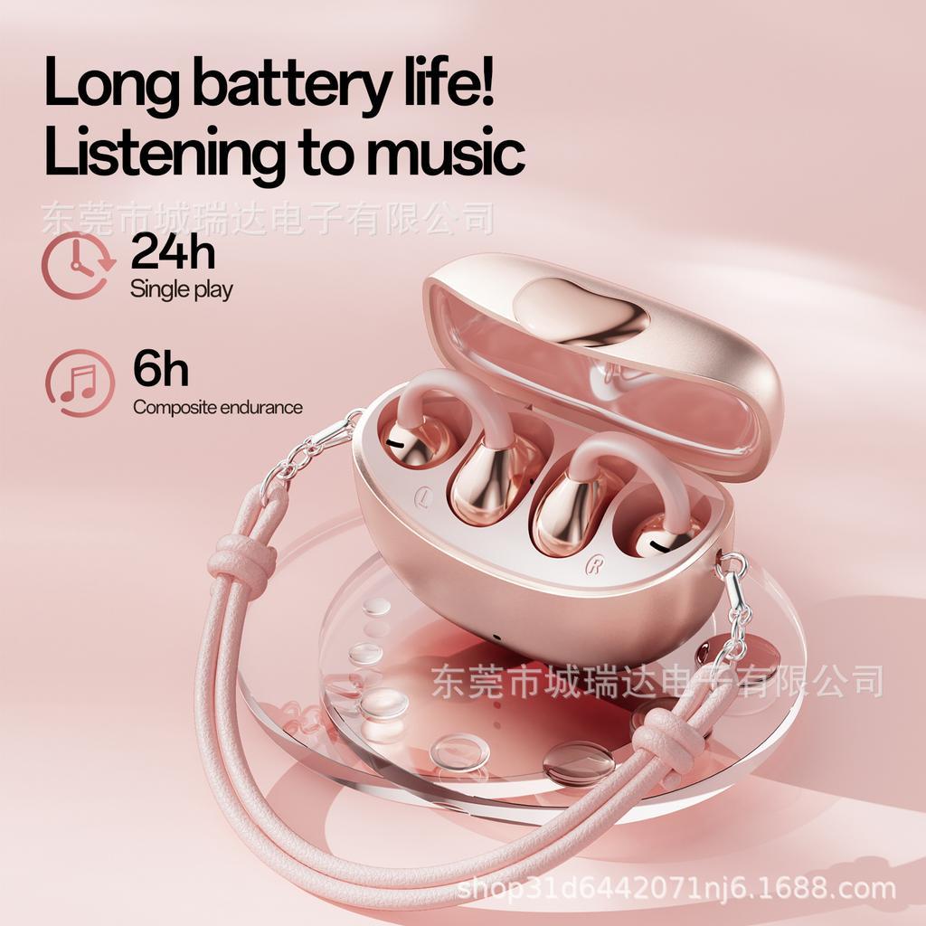 New Product Long Battery Life Cross-Border New Model M106Clip-on OWS Non-in-ear Open Heart Bluetooth Earphones Private Model