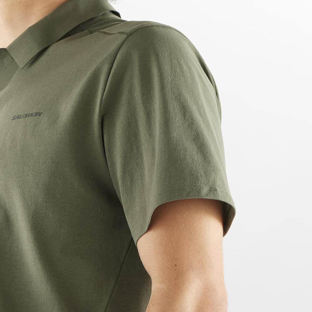 SALOMON Polo tričko s krátkým rukávem TRACKLINE LC2439300 (SALOMON) (Zelená/S/Pánská)