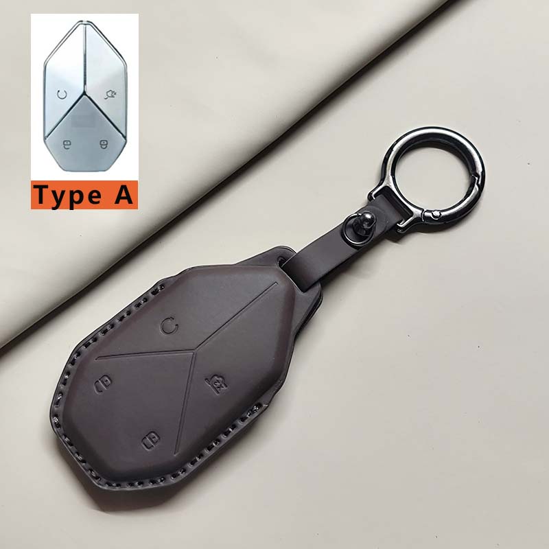 Car Remote Key Case Cover For BYD Equation Formula Leopard 5 8 3 Leather Keychain Durable Luxury Protector Holder Accessories