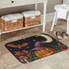 1PC Halloween Pumpkin Hat Bats Kitchen Rug Non-Slip Door Mat Pop design Bathroom Rug Bath Mat Carpet for Home Sink Laundry Decor